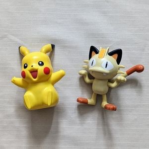 Pokemon Pikachiu and Meowth Figure Set Japanese Anime